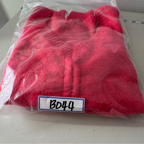 Guess Y2K Pink  Lace Up Sweater Barbie Core Pullover Cardigan Size Small - Picture 14 of 14